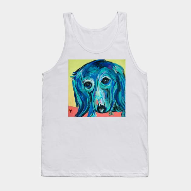 Blue Dachshund Tank Top by Jeneralarts